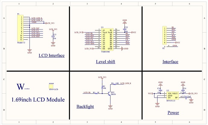 ST7789 280x240 schematic