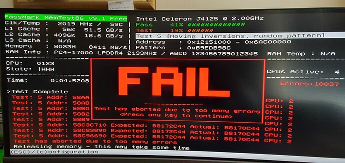 memtest screenshot