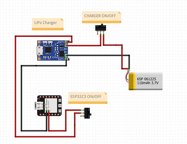 2024-11-16 00_15_50-LiPo Wiring Seeed.fzz_ - Fritzing - Breadboard View